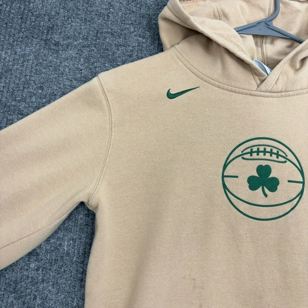 Nike Hoodie Boston Celtics Youth XL Tan NBA City Edition Basketball‎ Pullover